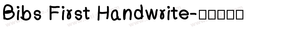 Bibs First Handwrite字体转换